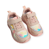 UNICORN PATCH LED SHOES - LIGHT PINK