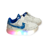 SIDE PATCH DETAILED LED SHOES - BLUE