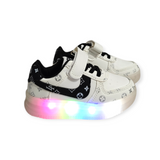 SIDE PATCH DETAILED LED SHOES - BLACK