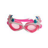 ROUND SHAPE UNICORN DESIGN SWIMMING GOGGLES - LIGHT PINK