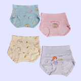 ASSORTED PACK OF 2 BEAR & DOLL PRINTED HIGH WAIST PANTIES - MULTICOLOR