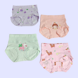 ASSORTED PACK OF 2 BEAR & DOLL PRINTED HIGH WAIST PANTIES - MULTICOLOR