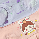 ASSORTED PACK OF 2 BEAR & DOLL PRINTED HIGH WAIST PANTIES - MULTICOLOR