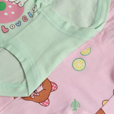 ASSORTED PACK OF 2 BEAR & DOLL PRINTED HIGH WAIST PANTIES - MULTICOLOR