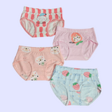 ASSORTED PACK OF 2 BEAR & STRAWBERRY PRINTED PANTIES - MULTICOLOR
