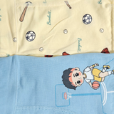ASSORTED PACK OF 2 FOOTBALL PRINTED BOXERS - MULTICOLOR
