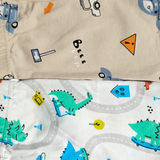 ASSORTED PACK OF 2 SPACE & DINO PRINTED BOXERS - MULTICOLOR