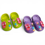 BEAR APPLIQUE CLOGS - NEON GREEN