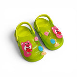 BEAR APPLIQUE CLOGS - NEON GREEN