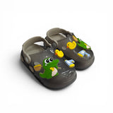 CROCODILE & DUCK APPLIQUE CLOGS - GREY
