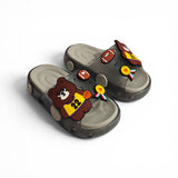 BEAR APPLIQUE SLIDER - GREY
