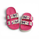 KUROMI PRINT BUCKLE APPLIQUE SLIDER - PINK