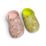 BUNNY PRINTED CLOGS - LIGHT PINK