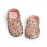 BUNNY PRINTED CLOGS - LIGHT PINK