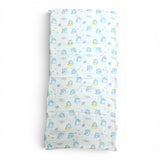 LITTLE DINO PRINT 6 LAYERS 100% MUSLIN TOWEL LARGE - WHITE