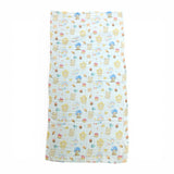 CAKE & ICE-CREAM PRINT 6 LAYERS 100% MUSLIN TOWEL LARGE - WHITE