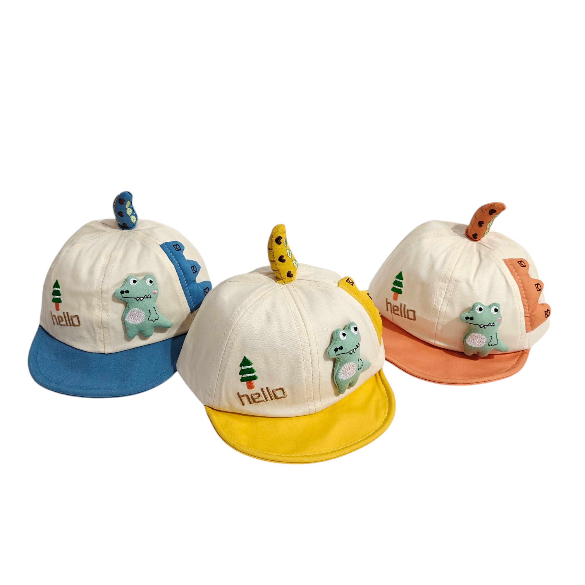 HELLO DINO APPLIQUE CAP