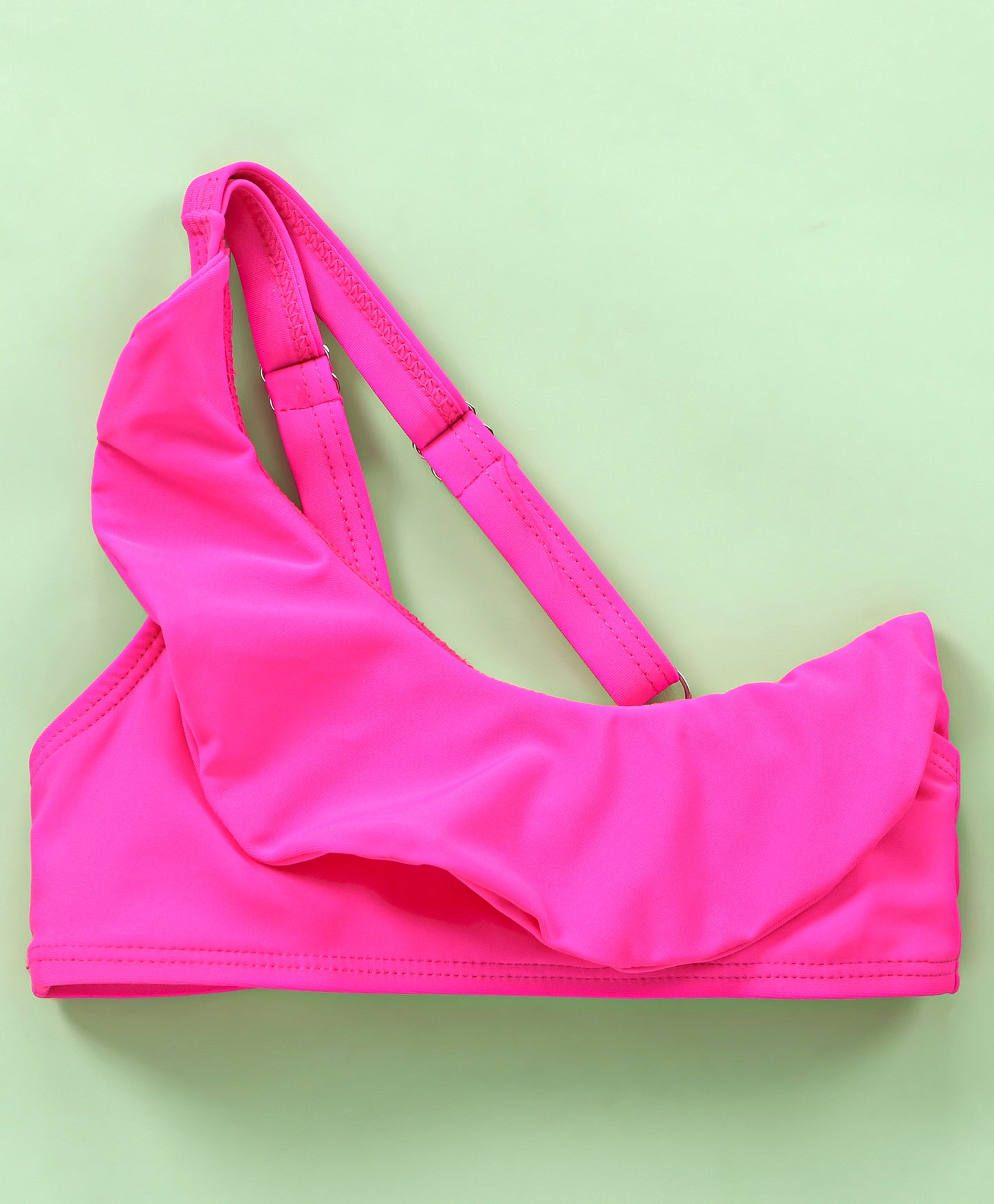 SOLID BUCKLE UP 2PC SWIM SUIT - HOT PINK