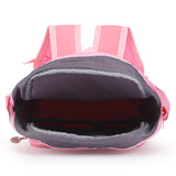 Aqua Print Double Pocket Backpack - Pink