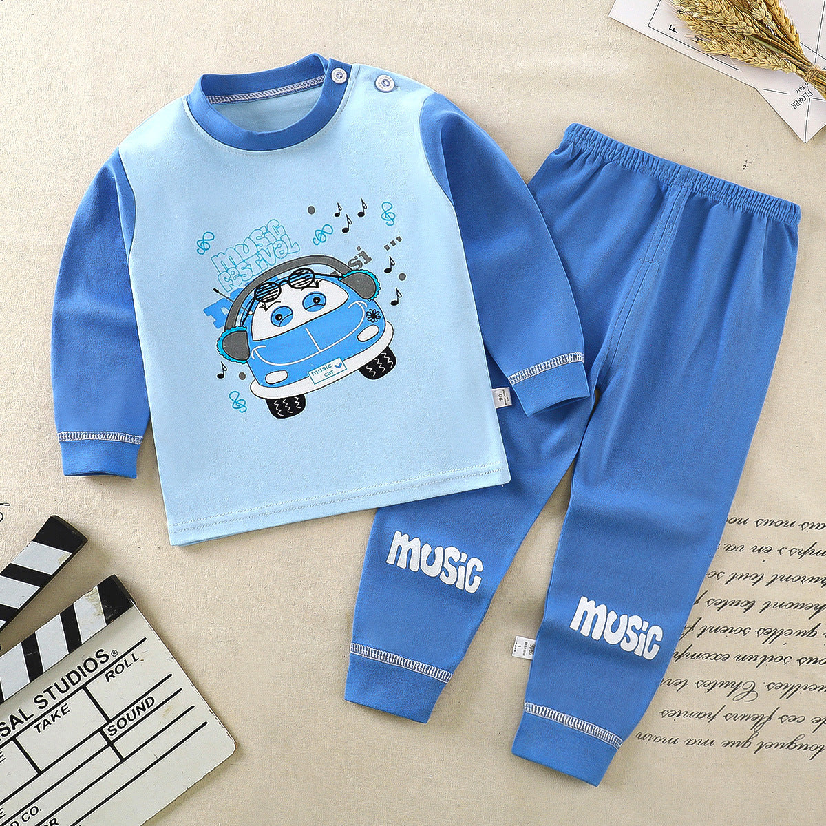 MAGIC CAR PRINT CO-ORD SET - BLUE