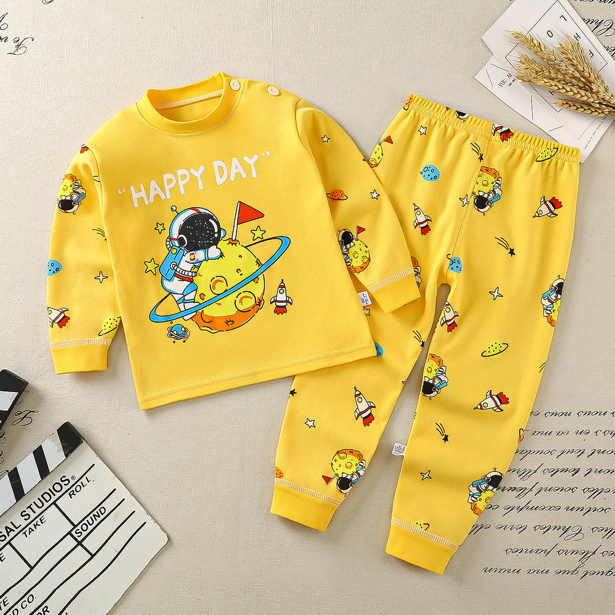 SPACE THEME CO-ORD SET - YELLOW