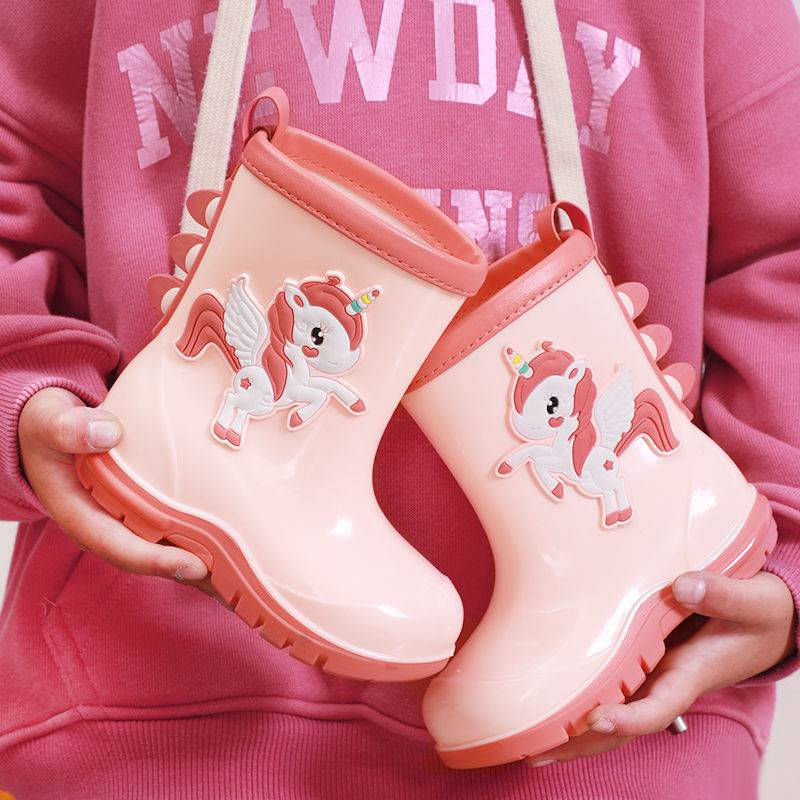 UNICORN GUM BOOTS - PEACH