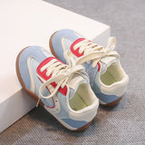 LITTLE LUXE VELCRO CLOSURE SNEAKERS - BLUE