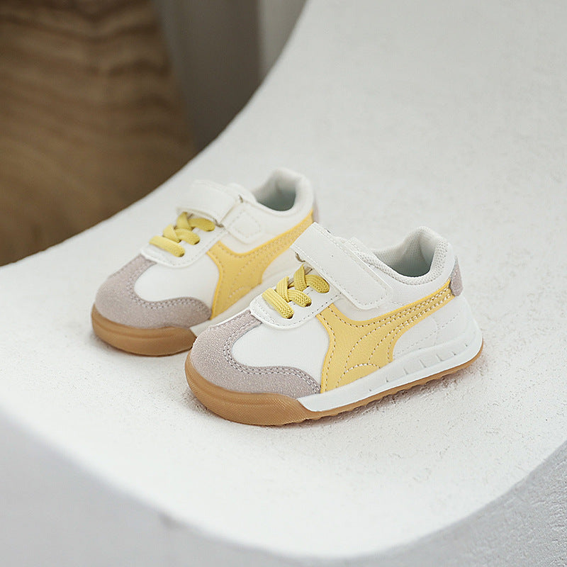 COLOR BLOCK SNEAKERS - WHITE & YELLOW