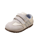 SHINY DOUBLE VELCRO SNEAKERS - WHITE & GREY