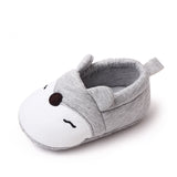 CARTOON FACE SLIP-ON BOOTIES - GREY