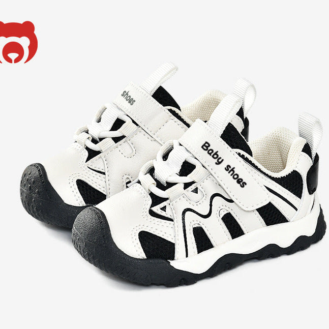 DUAL COLOR PREWALKER SHOES - BLACK