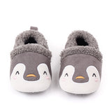 PENGUIN FACE SLIP-ON BOOTIES - GREY