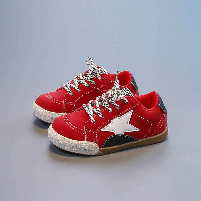 STAR PATCH SNEAKERS - RED