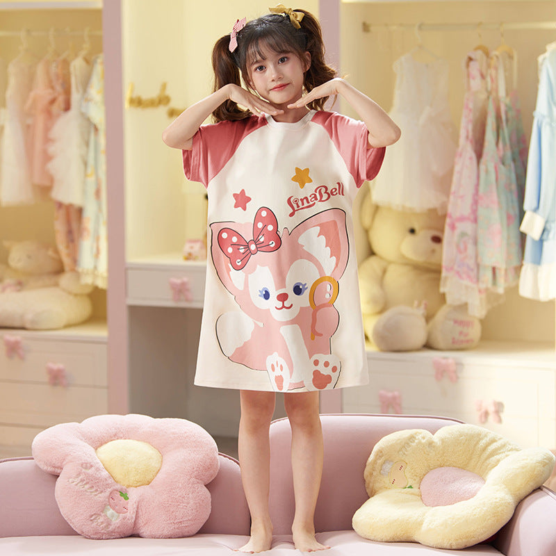 CAT PRINT NIGHTY - LIGHT PINK