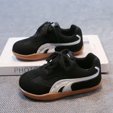 COLOR BLOCK VELCRO SNEAKERS - BLACK & SILVER