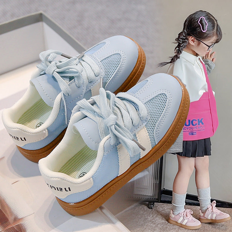 MESH VELCRO SNEAKERS - BLUE