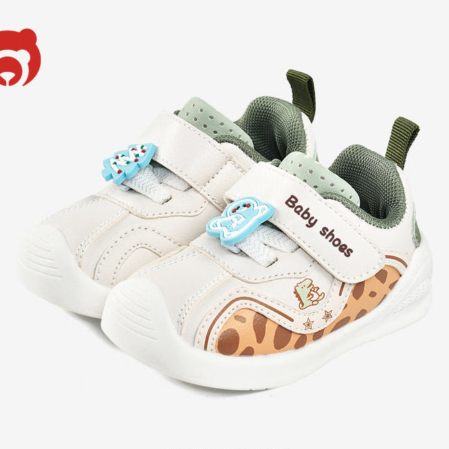 CHARM APPLIQUE POLKA DOTS PRINTED PREWALKER SHOES - GREEN