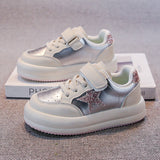 GLITTERED STAR SNEAKERS - SILVER & PINK