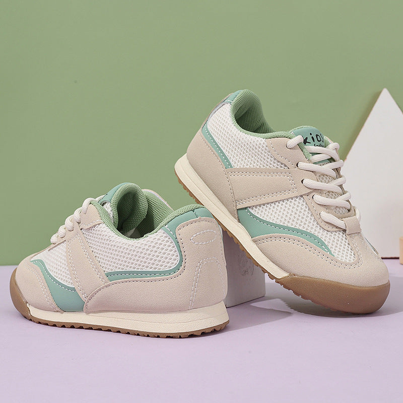 MESH VELCRO SNEAKERS - SEA GREEN