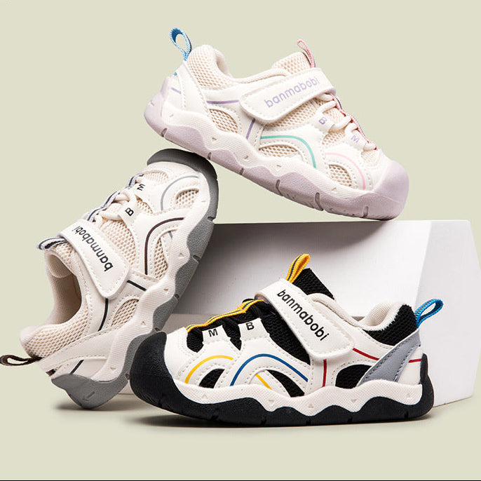 CRISS-CROSS DESIGN PREWALKER SHOES - BLACK