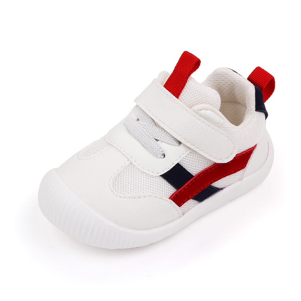 STRIPED PRE-WALKER SHOES - RED & BLUE
