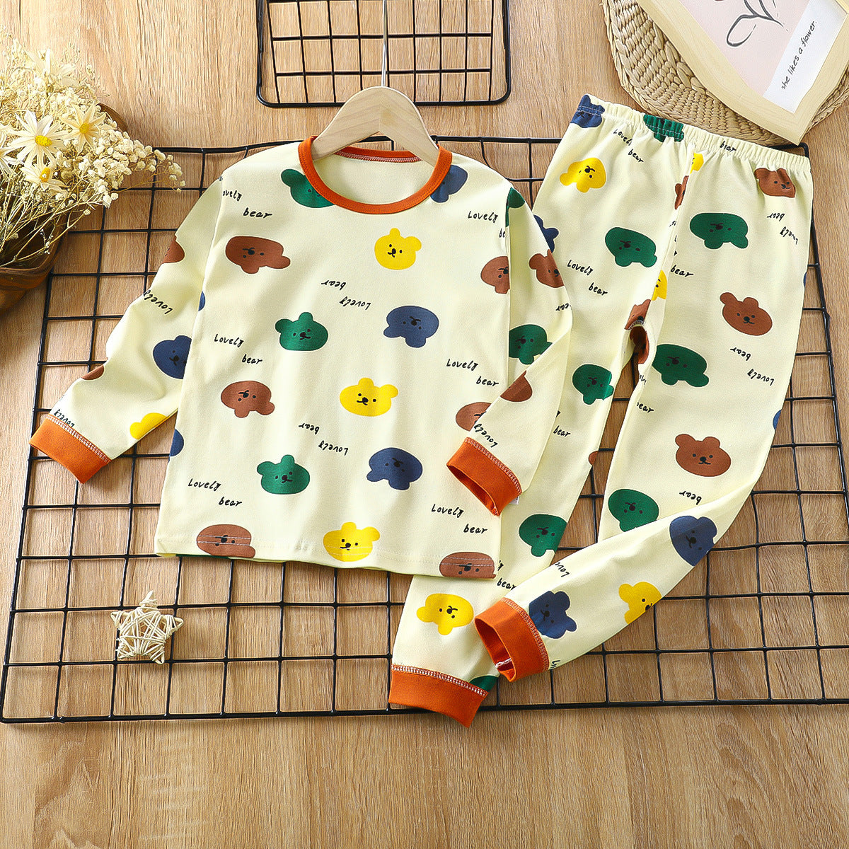 BEAR PRINT CO-ORD SET - CREAM