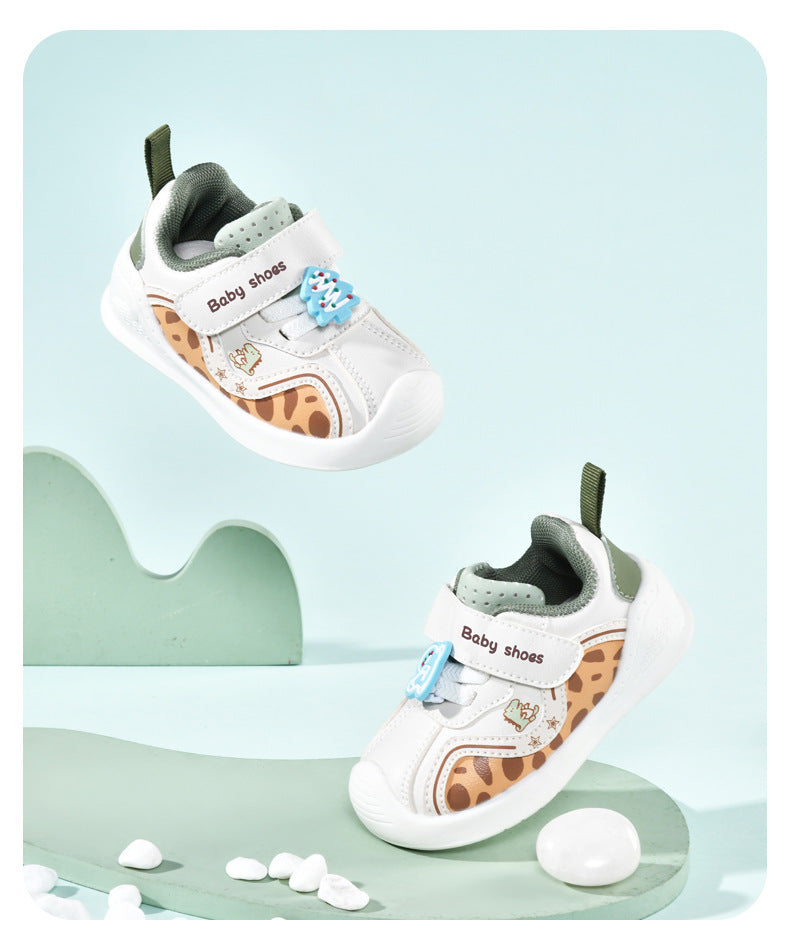 CHARM APPLIQUE POLKA DOTS PRINTED PREWALKER SHOES - GREEN