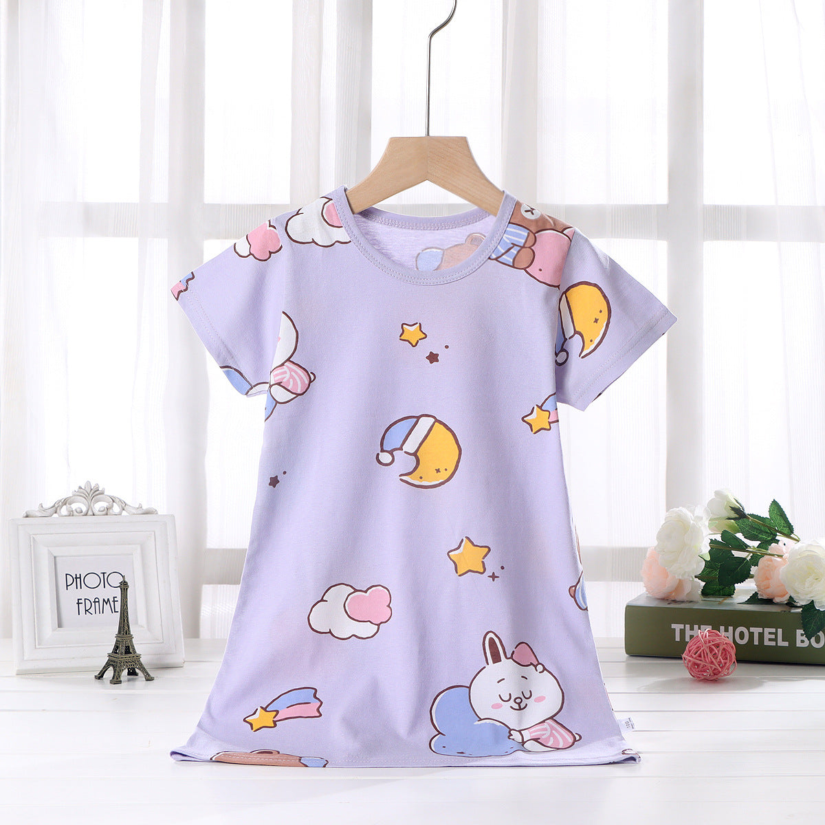 CARTOON PRINT NIGHTY - PURPLE