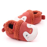 PENGUIN FACE SLIP-ON BOOTIES - RUST ORANGE