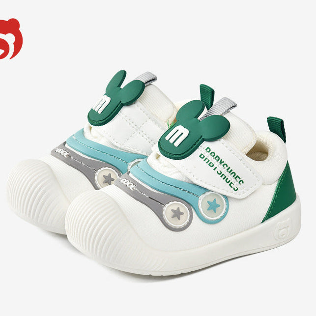 BUNNY EARS APPLIQUE PREWALKER SHOES - GREEN