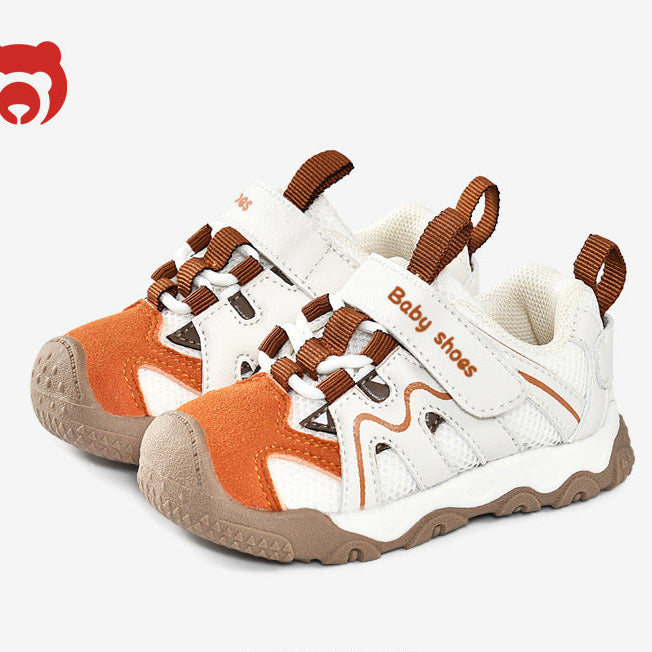 DUAL COLOR PREWALKER SHOES - BROWN