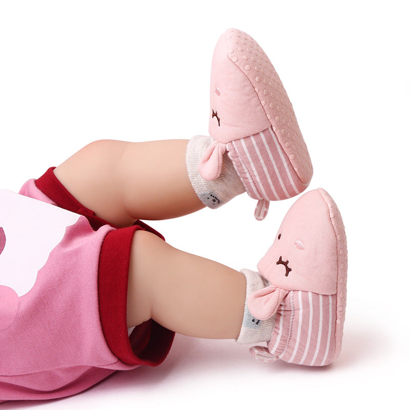 BUNNY FACE SLIP-ON BOOTIES - LIGHT PINK