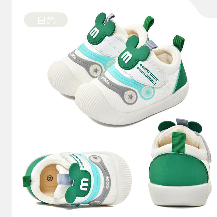 BUNNY EARS APPLIQUE PREWALKER SHOES - GREEN