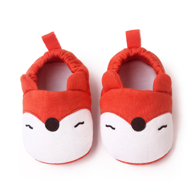 CARTOON FACE SLIP-ON BOOTIES - RUST ORANGE